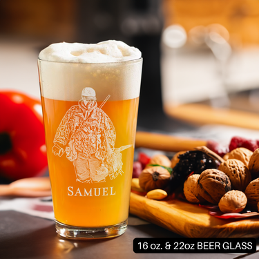 Custom Dad Portrait Glassware | Glass Photo Etching